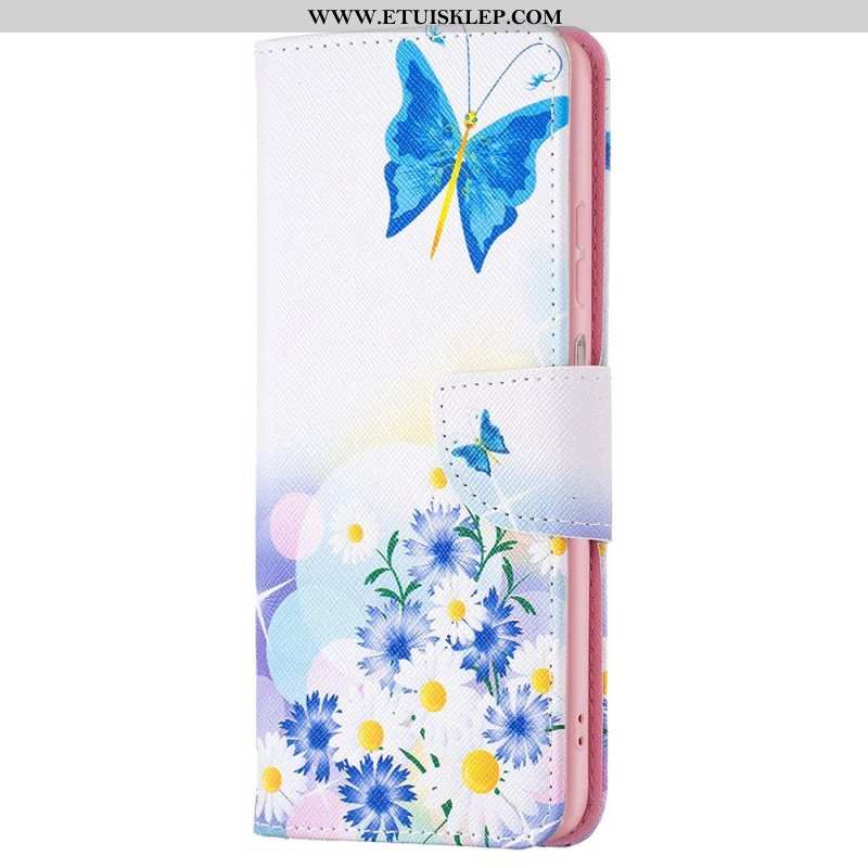 Etui Folio do Samsung Galaxy M23 5G Akwarela Motyle